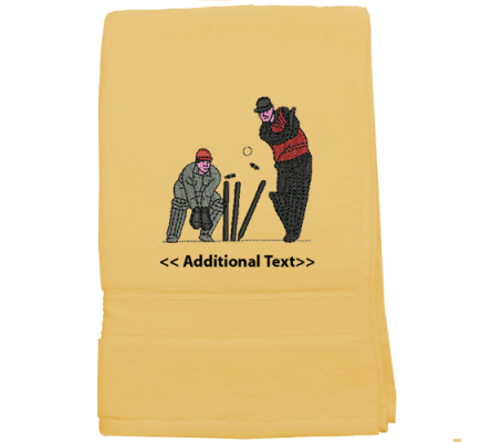 Personalised Cricket Players Sports Terry Cotton Towel