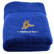 Personalised Alsatian Custom Embroidered Terry Cotton Towel Personalised Alsatian Custom Embroidered Terry Cotton Towel