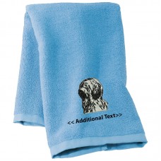 Personalised Briard Dog Custom Embroidered Terry Cotton Towel