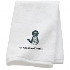 Personalised Dog Custom Embroidered  Terry Cotton Towel