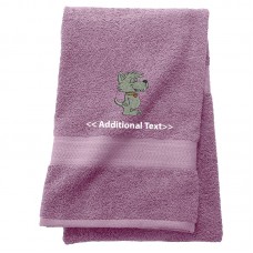 Personalised Dog Custom Embroidered  Terry Cotton Towel Personalised Dog Custom Embroidered  Terry Cotton Towel