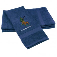 Personalised Hunting Dog Custom Embroidered  Terry Cotton Towel