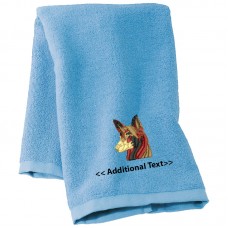 Personalised Dog Custom Embroidered Terry Cotton Towel