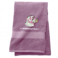 Personalised Dog Custom Embroidered Terry Cotton Towel Personalised Dog Custom Embroidered Terry Cotton Towel