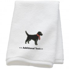 Personalised Dog Custom Embroidered Terry Cotton Towel Personalised Dog Custom Embroidered Terry Cotton Towel