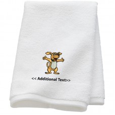 Personalised Dog Custom Embroidered Terry Cotton Towel Personalised Dog Custom Embroidered Terry Cotton Towel