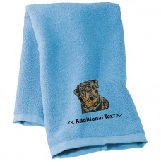 Personalised Rottweiler Custom Embroidered  Terry Cotton Towel