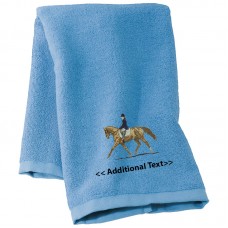 Personalised Dressage Horse Large Custom Embroidered  Terry Cotton Towel Personalised Dressage Horse Large Custom Embroidered  Terry Cotton Towel