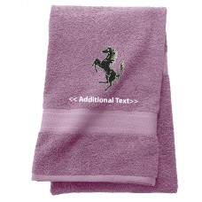 Personalised Horse Custom Embroidered  Terry Cotton Towel
