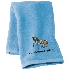 Personalised Horse Custom Embroidered  Terry Cotton Towel
