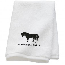 Personalised Horse Custom Embroidered  Terry Cotton Towel
