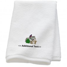 Personalised Horse Large Custom Embroidered  Terry Cotton Towel