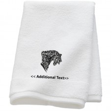 Personalised Horse Sketch Custom Embroidered  Terry Cotton Towel