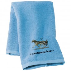 Personalised Horse and Cart Custom Embroidered  Terry Cotton Towel