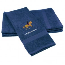 Personalised Horse and Rider Custom Embroidered  Terry Cotton Towel Personalised Horse and Rider Custom Embroidered  Terry Cotton Towel