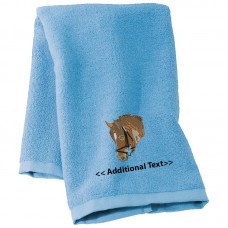 Personalised Horses Head Large Custom Embroidered  Terry Cotton Towel Personalised Horses Head Large Custom Embroidered  Terry Cotton Towel