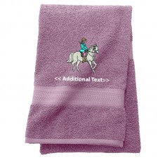 Personalised Horse Riding Custom Embroidered  Terry Cotton Towel Personalised Horse Riding Custom Embroidered  Terry Cotton Towel