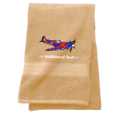 Personalised Plane Custom Embroidered Terry Cotton Towel