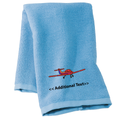 Personalised Plane Custom Embroidered Terry Cotton Towel Personalised Plane Custom Embroidered Terry Cotton Towel