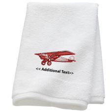 Personalised Plane Custom Embroidered Terry Cotton Towel