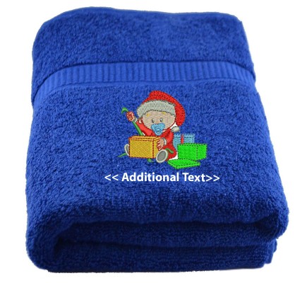 Personalised Christmas Baby Seasonal Towels Terry Cotton Towel
