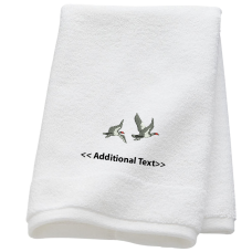 Personalised Birds Custom Embroidered Terry Cotton Towel