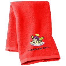 Personalised Angel Cherub Religious Towels Terry Cotton Towel