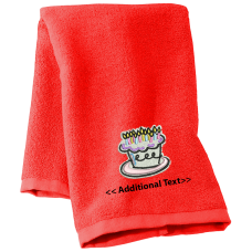 Personalised Cake Gift Towels Terry Cotton Towel