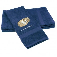 Personalised Cat  Custom Embroidered Terry Cotton Towel Personalised Cat  Custom Embroidered Terry Cotton Towel
