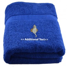 Personalised Cat  Custom Embroidered Terry Cotton Towel