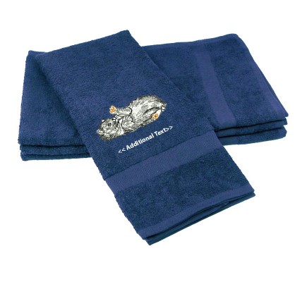 Personalised Cat  Custom Embroidered Terry Cotton Towel