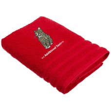 Personalised Cat  Custom Embroidered Terry Cotton Towel Personalised Cat  Custom Embroidered Terry Cotton Towel