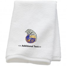 Personalised Cat and a Fish Bowl  Custom Embroidered Terry Cotton Towel Personalised Cat and a Fish Bowl  Custom Embroidered Terry Cotton Towel
