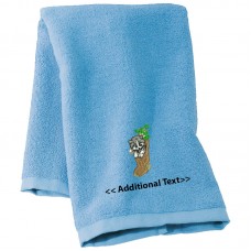 Personalised Kitten in a Stocking  Custom Embroidered Terry Cotton Towel Personalised Kitten in a Stocking  Custom Embroidered Terry Cotton Towel