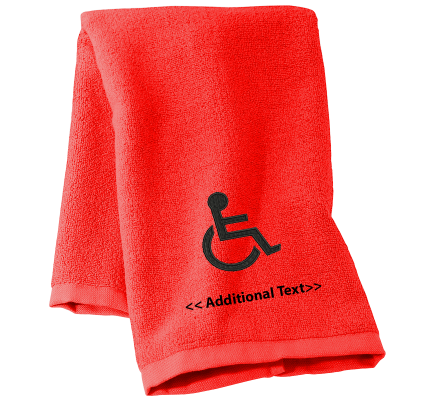 Personalised Disabled Badge Personalised Towels Terry Cotton Towel