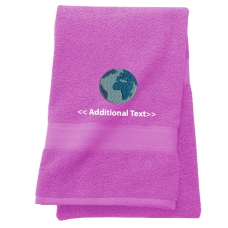 Personalised Globe Custom Embroidered Terry Cotton Towel Personalised Globe Custom Embroidered Terry Cotton Towel