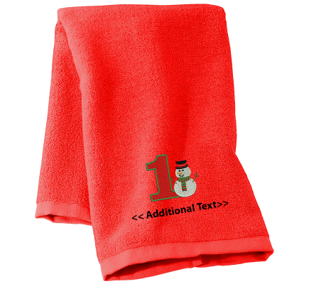 Personalised 1st Christmas Seasonal Towels Terry Cotton Towel