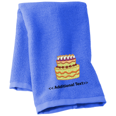Personalised Birthday Cake Gift Towels Terry Cotton Towel