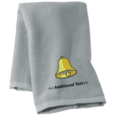 Personalised Bell Custom Embroidered Terry Cotton Towel
