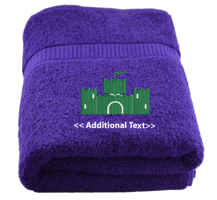 Personalised Castle Custom Embroidered Terry Cotton Towel