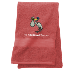 Personalised Stork Custom Embroidered Terry Cotton Towel