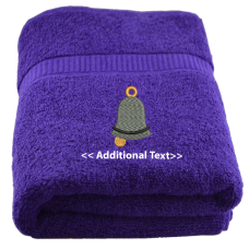 Personalised Bell Custom Embroidered Terry Cotton Towel