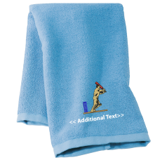Personalised Cricket  Sports Towels Terry Cotton Towel Personalised Cricket  Sports Towels Terry Cotton Towel