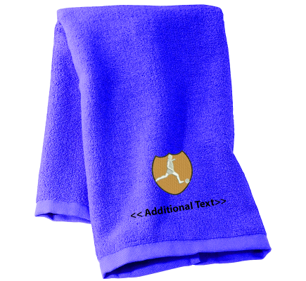 Personalised Football Crest Sports Towels Terry Cotton Towel
