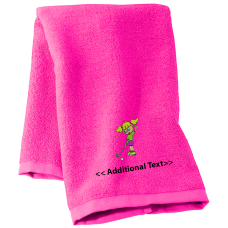 Personalised Golf Girl Sports Towels Terry Cotton Towel Personalised Golf Girl Sports Towels Terry Cotton Towel