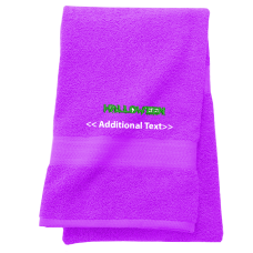 Personalised Halloween Text Seasonal Towels Terry Cotton Towel