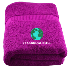 Personalised Earth Custom Embroidered Terry Cotton Towel Personalised Earth Custom Embroidered Terry Cotton Towel
