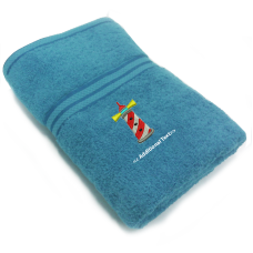 Personalised Lighthouse Custom Embroidered Terry Cotton Towel Personalised Lighthouse Custom Embroidered Terry Cotton Towel