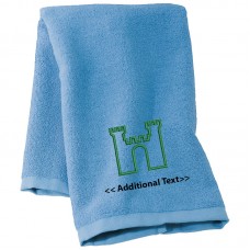 Personalised Castle Custom Embroidered Terry Cotton Towel
