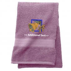 Personalised Bell Custom Embroidered Terry Cotton Towel